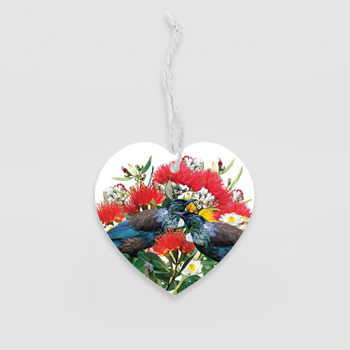 Hanging Hearts - 'Tui On Pohutukawa'