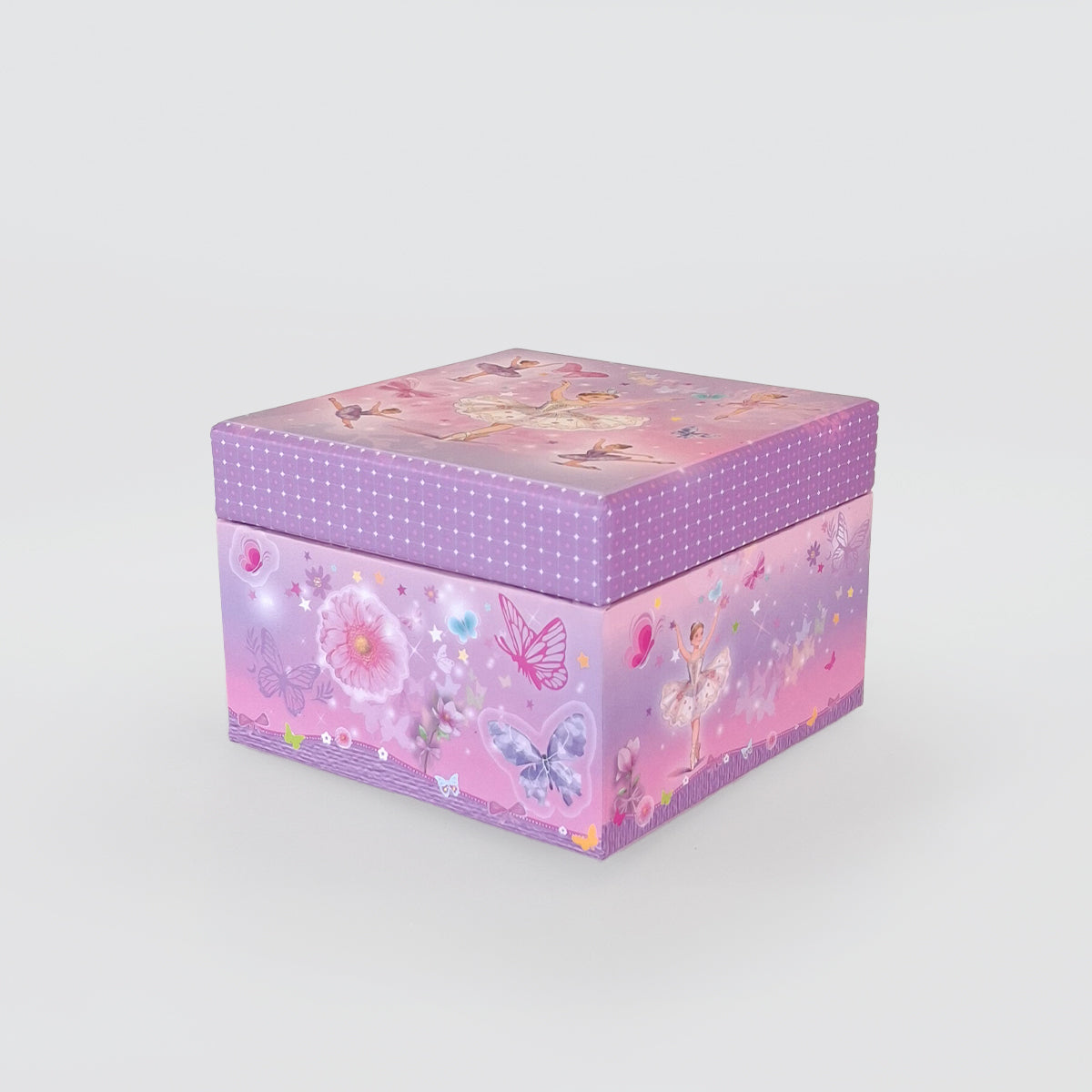 Square Music Box - 'Pink Ballerina'