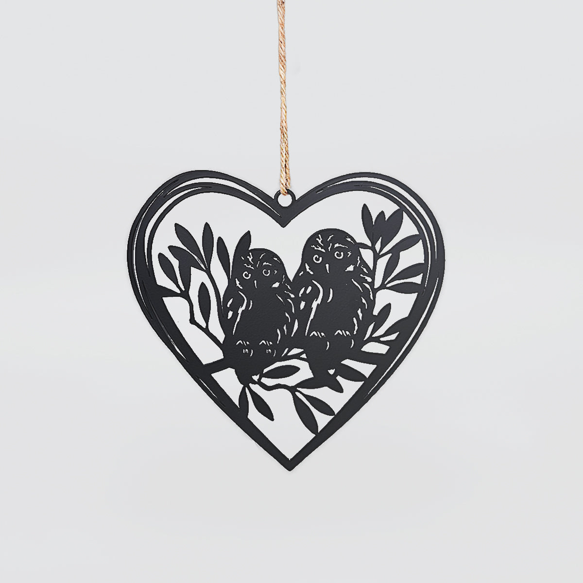 NZ Hanging Metal Heart - 'Moreporks'
