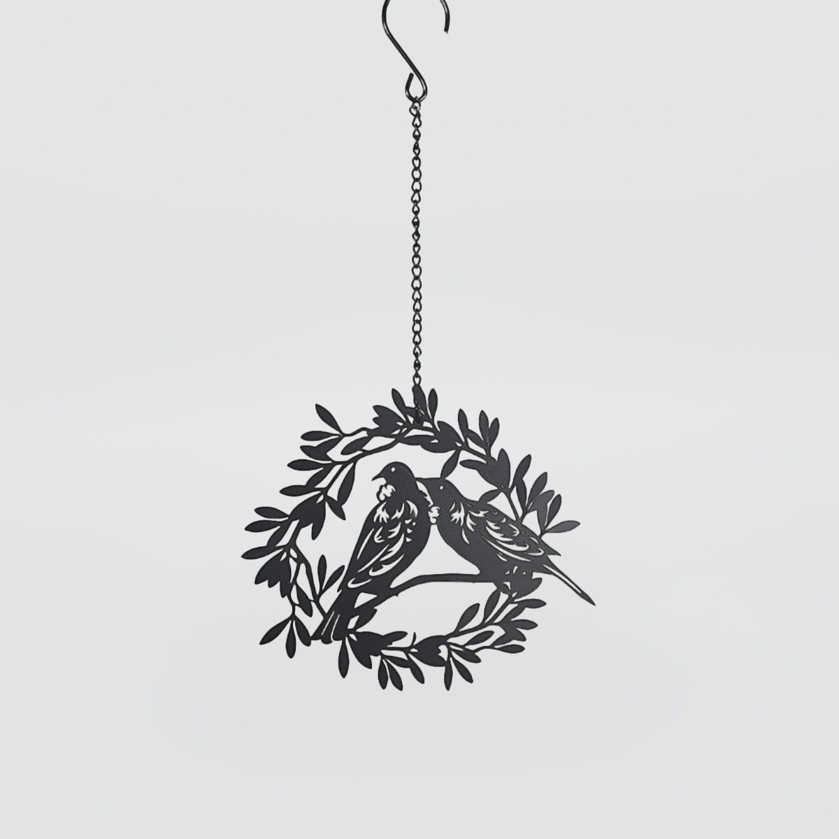Hanging Metal Art - 'Twin Fantails' - 8cm