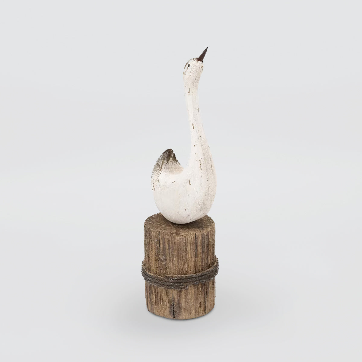 Swan On Bollard - Decor