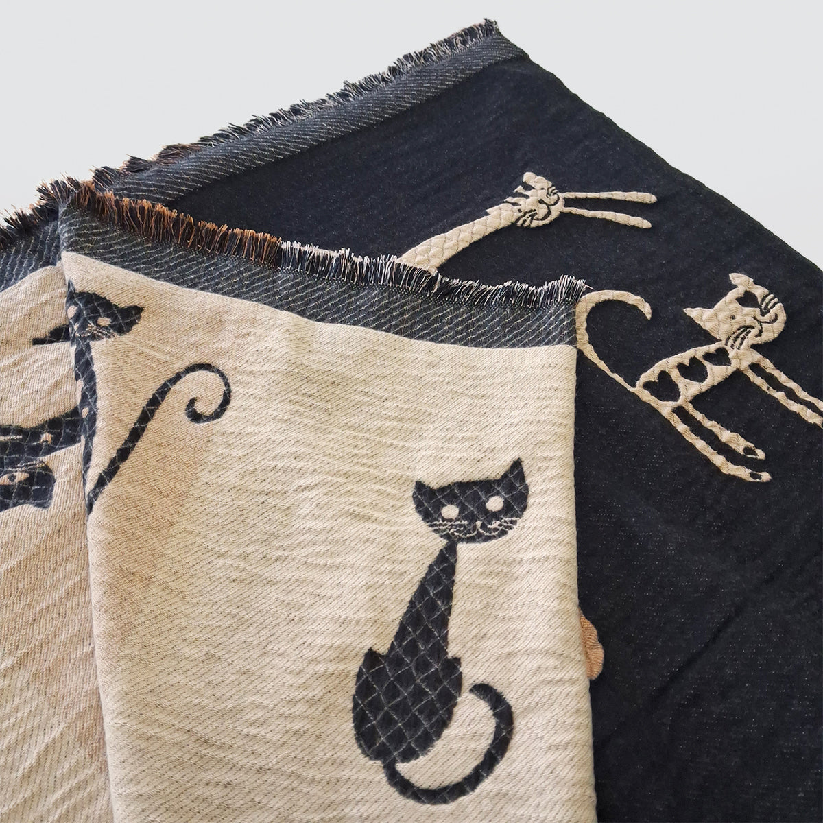 Textured Cat Winter Scarves