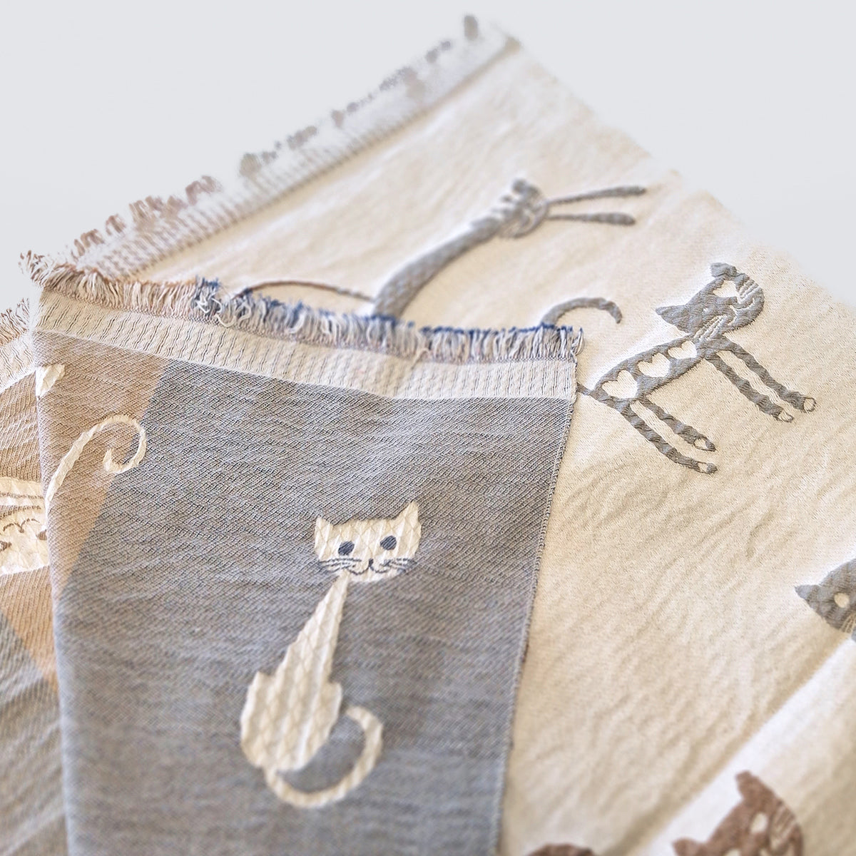 Textured Cat Winter Scarves