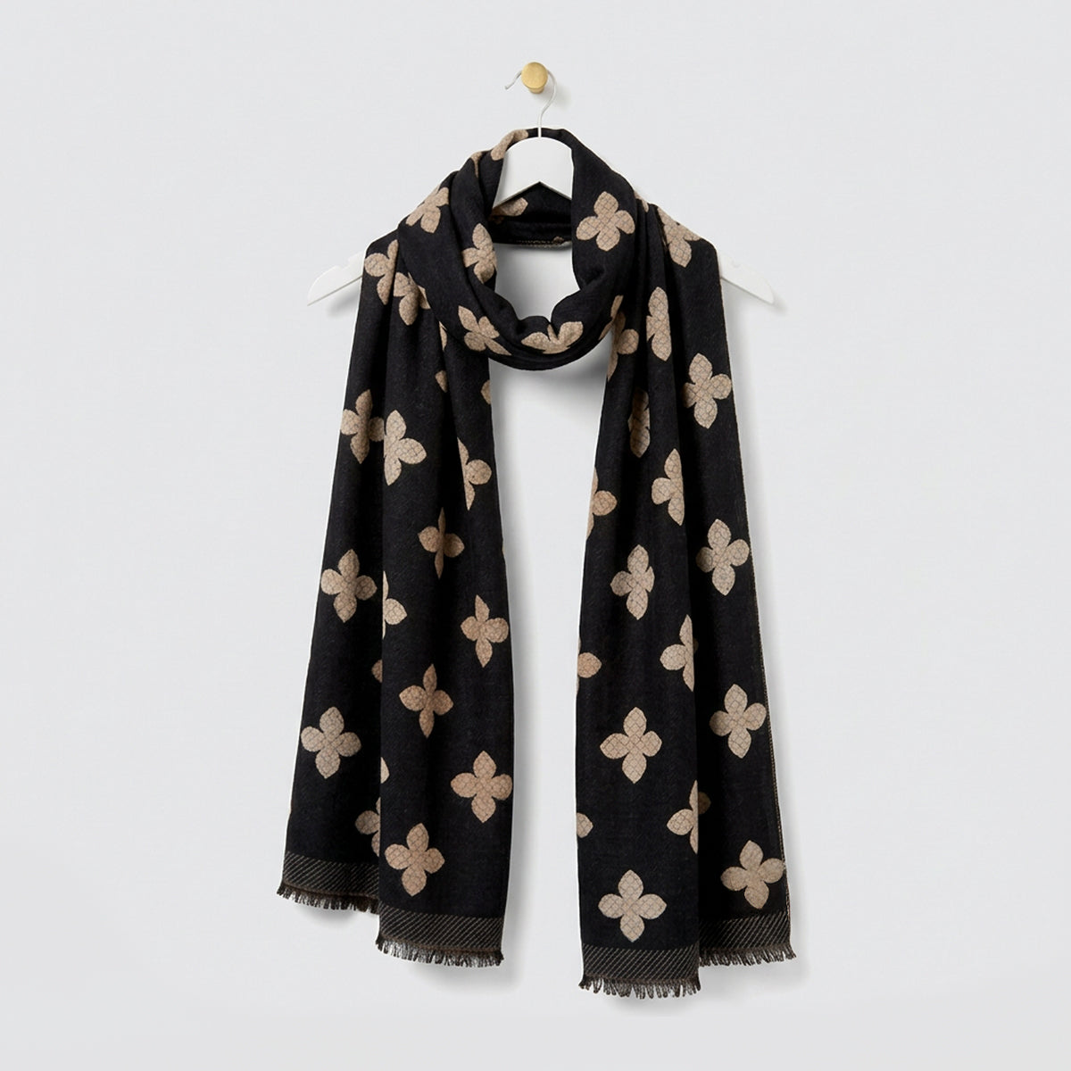 Textured Flower Winter Scarf