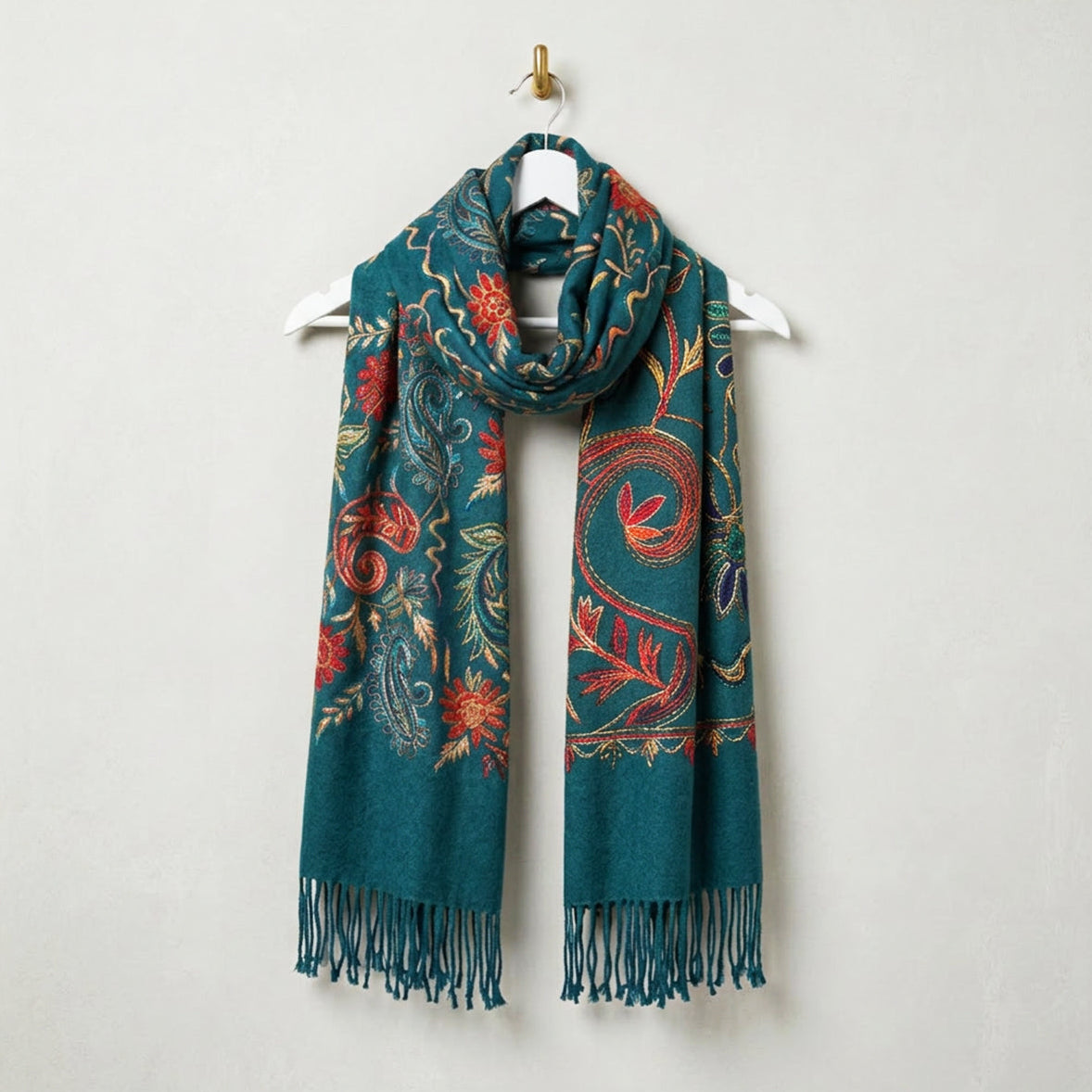 Embroidered Winter Tapestry Scarves
