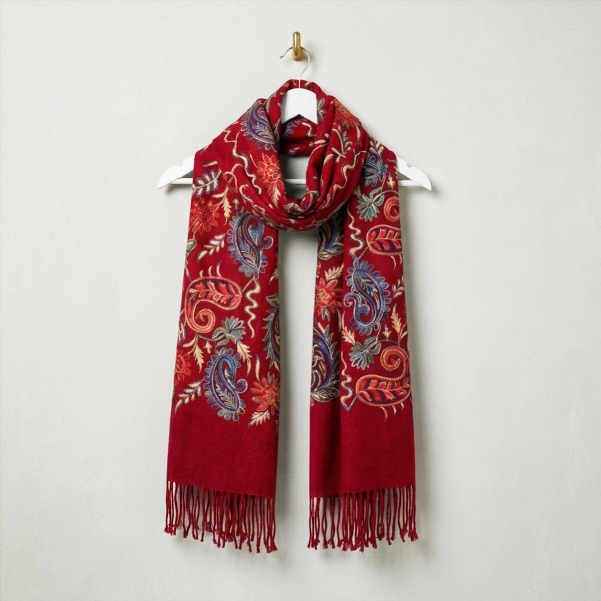 Embroidered Winter Tapestry Scarves