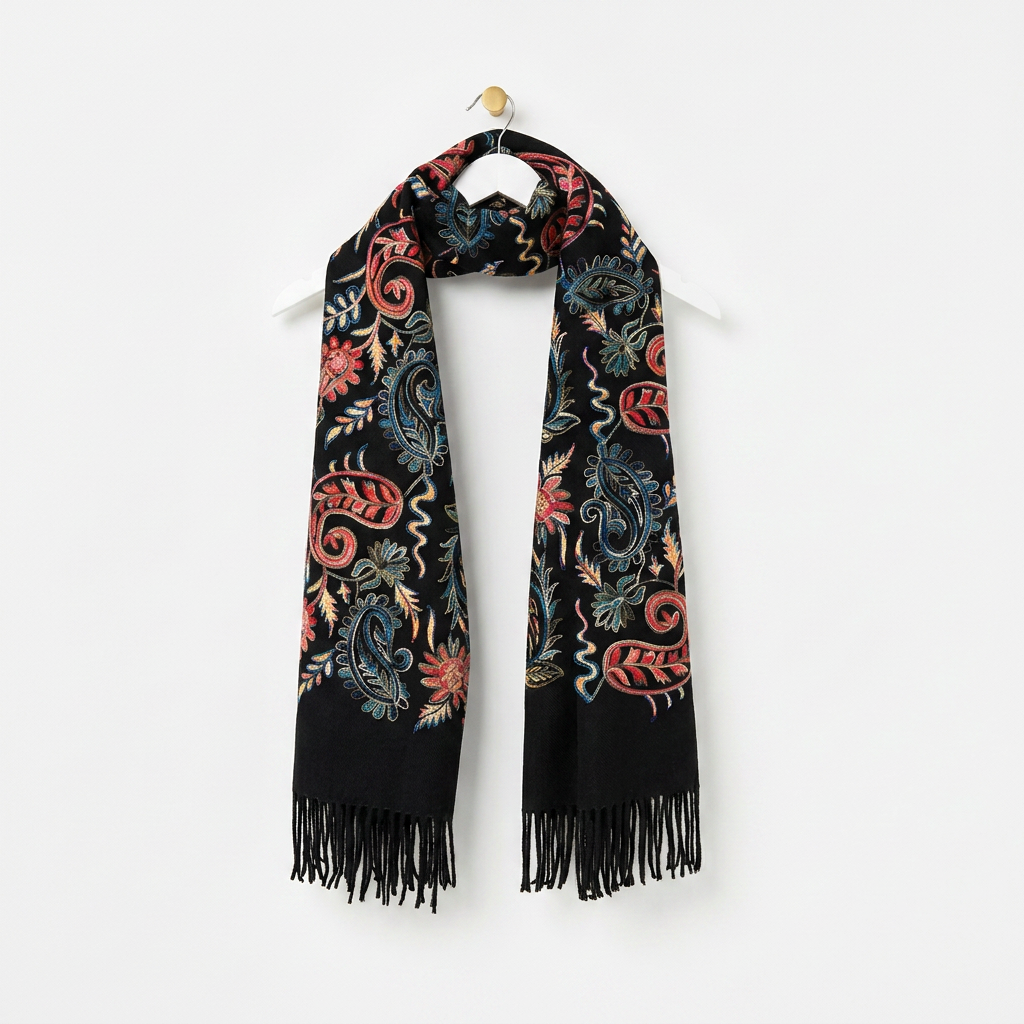 Embroidered Winter Tapestry Scarves