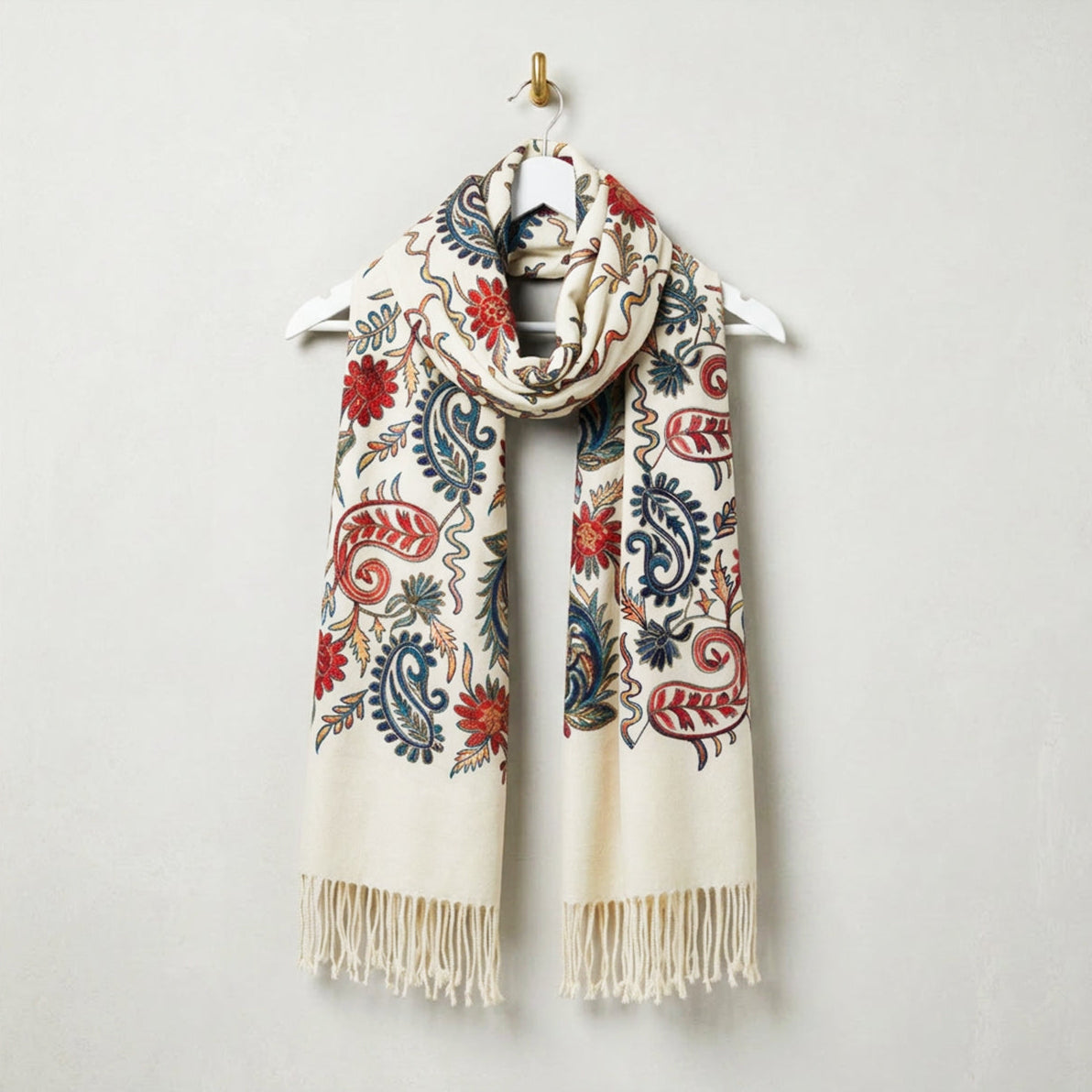 Embroidered Winter Tapestry Scarves