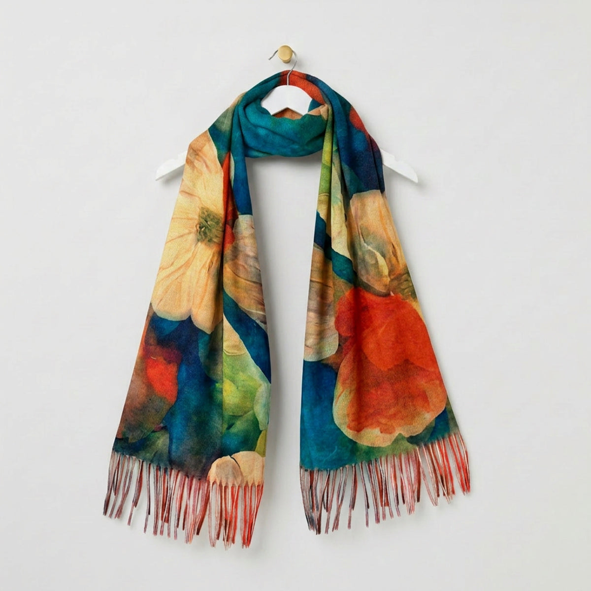Coloured Floral Winter Scarves