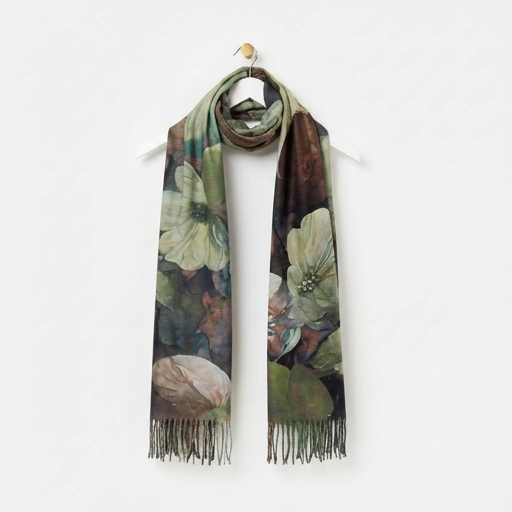 Coloured Floral Winter Scarves