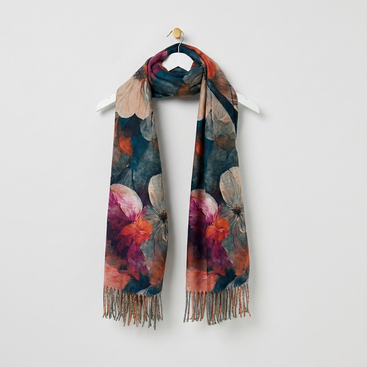 Coloured Floral Winter Scarves