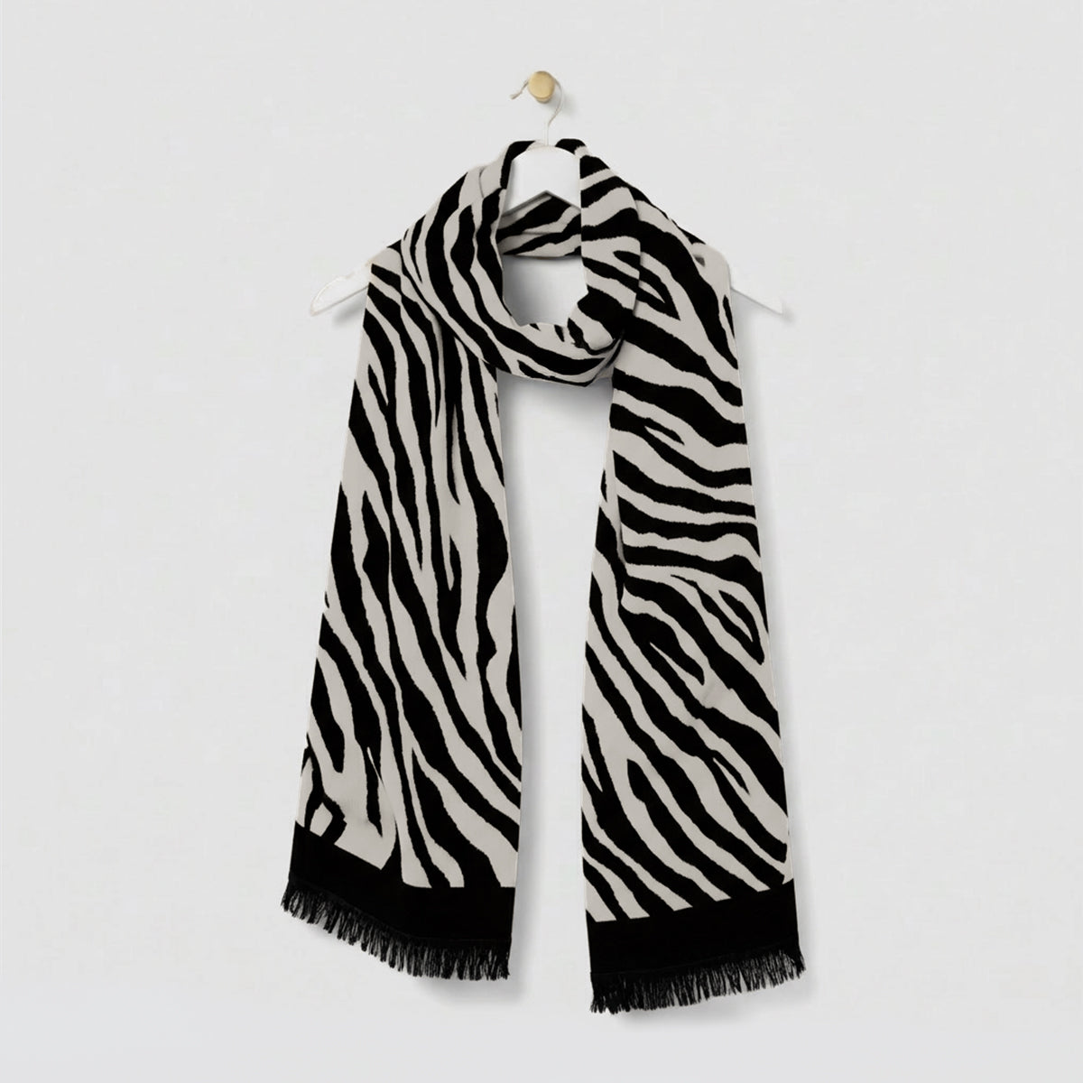 Zebra Stripe Winter Scarf