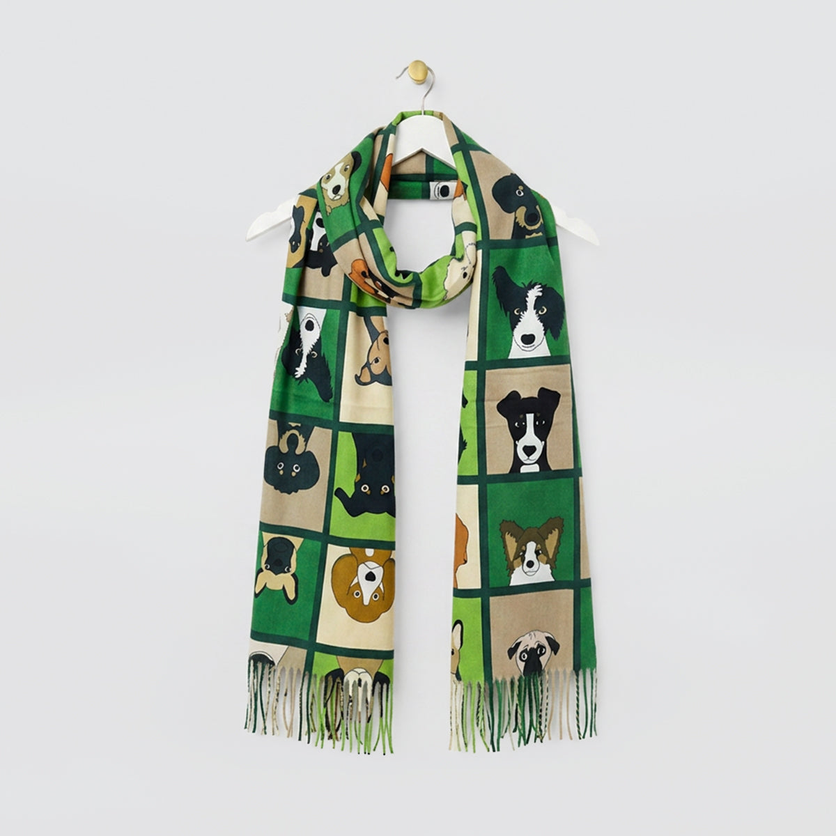 Illustrated-Style Dog Scarves