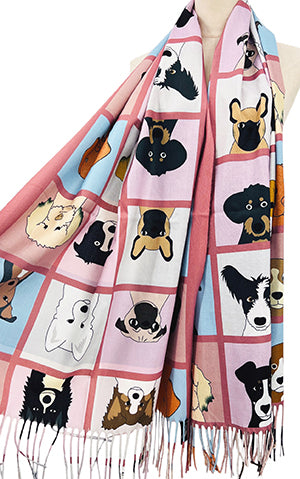 Illustrated-Style Dog Scarves