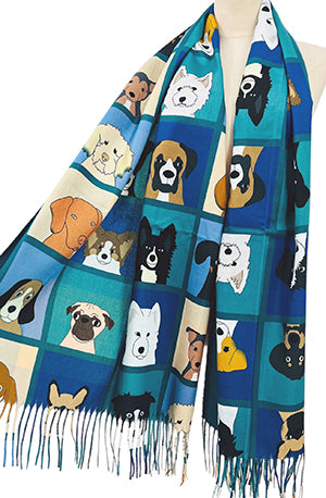 Illustrated-Style Dog Scarves