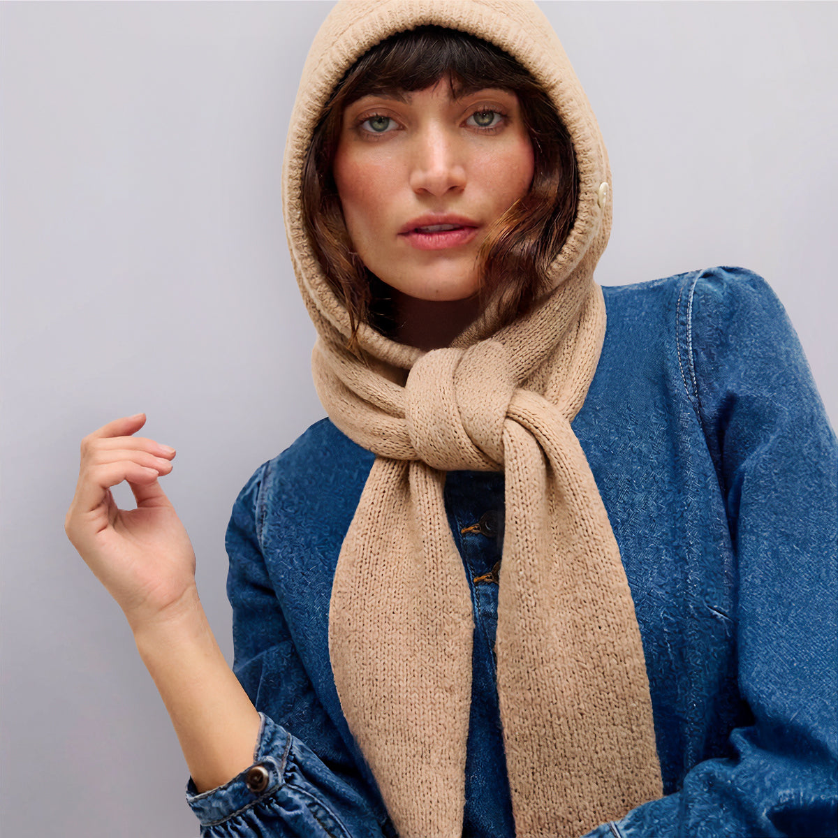 Mohair Hood Scarves
