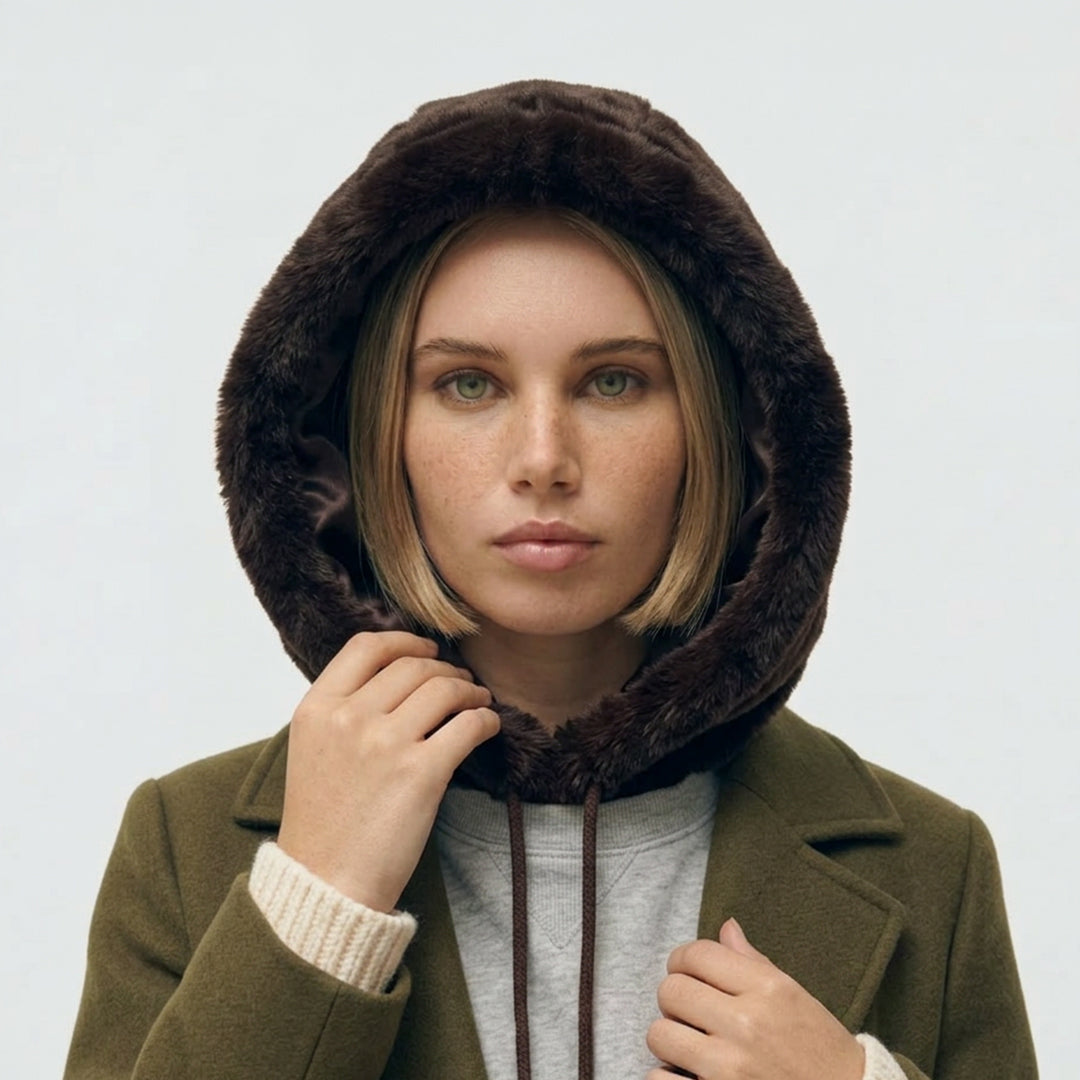 Faux Fur Hooded Scarves