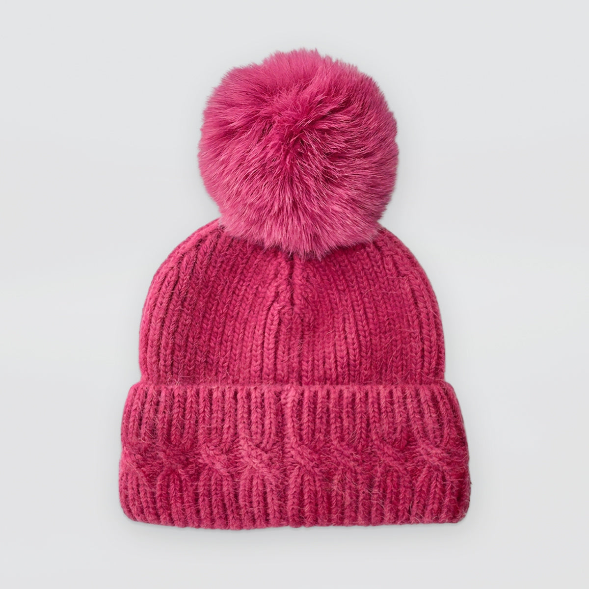 Fur Mohair Bobble Hats