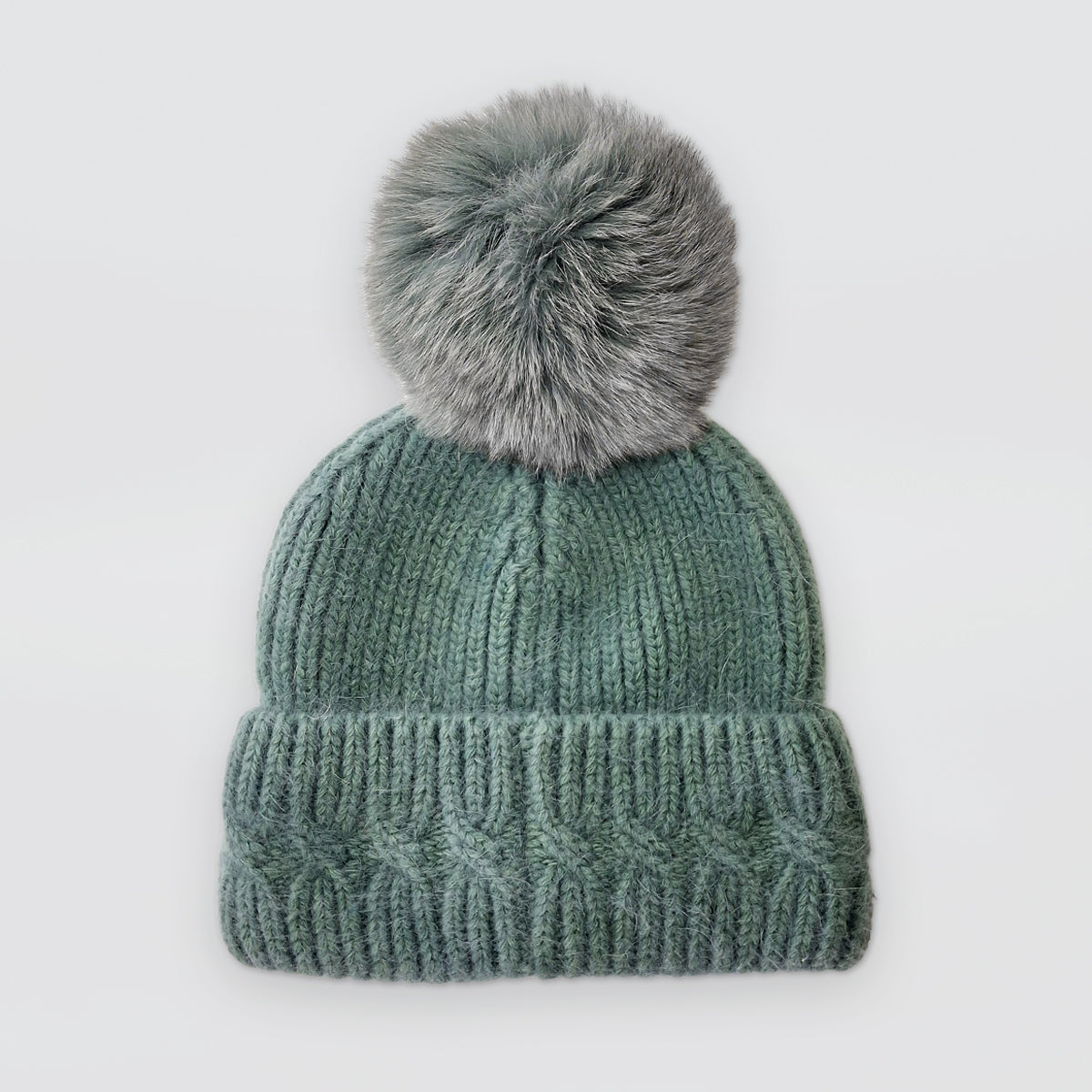 Fur Mohair Bobble Hats