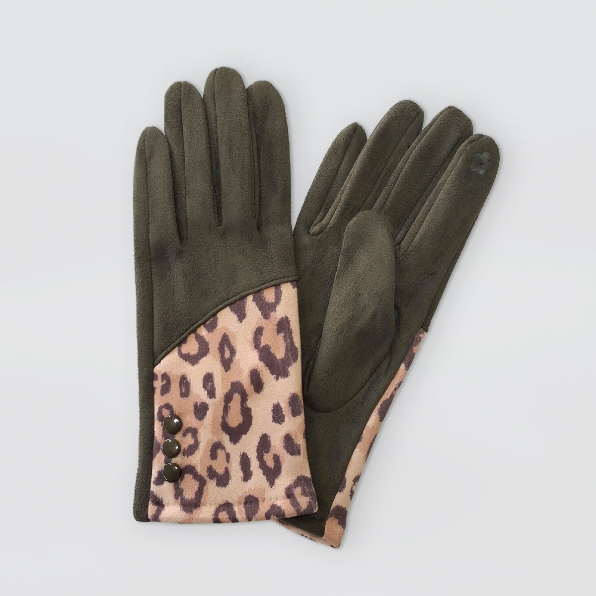 3 Button Gloves - Animal Print