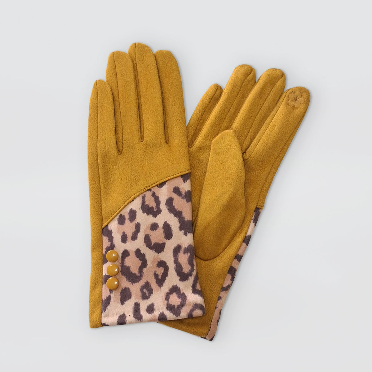 3 Button Gloves - Animal Print