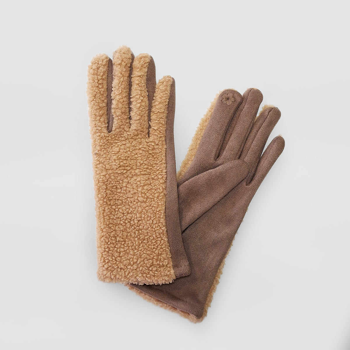 Fluffed Gloves - Suede Style
