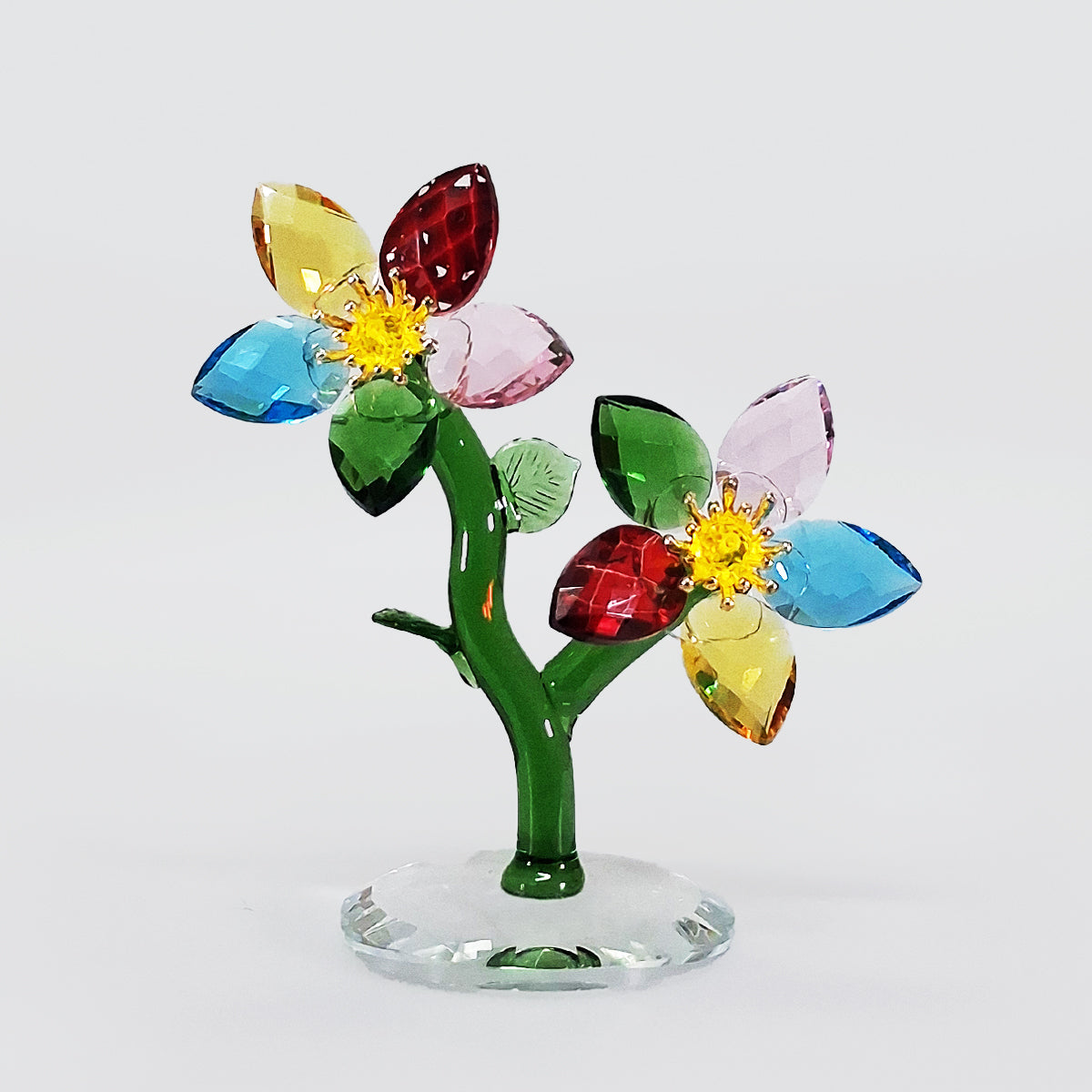 Crystal Glass Multicoloured Flowers