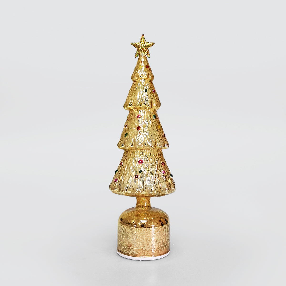 LED Glass Spinning Christmas Tree Decor