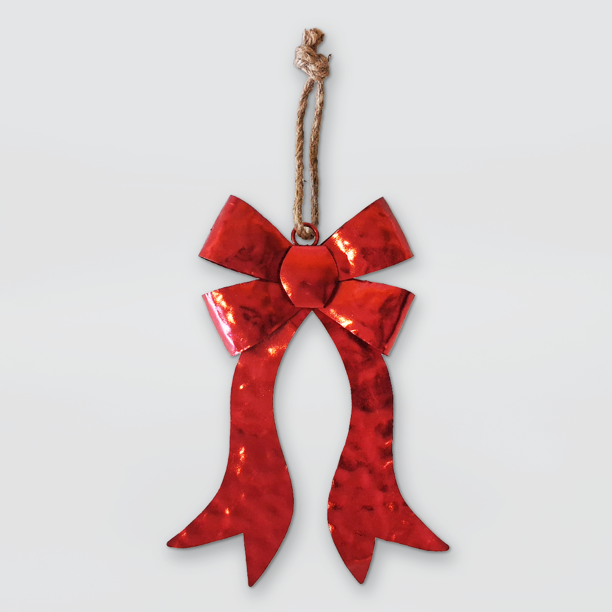 Christmas Bow Tin Hanging Plaque