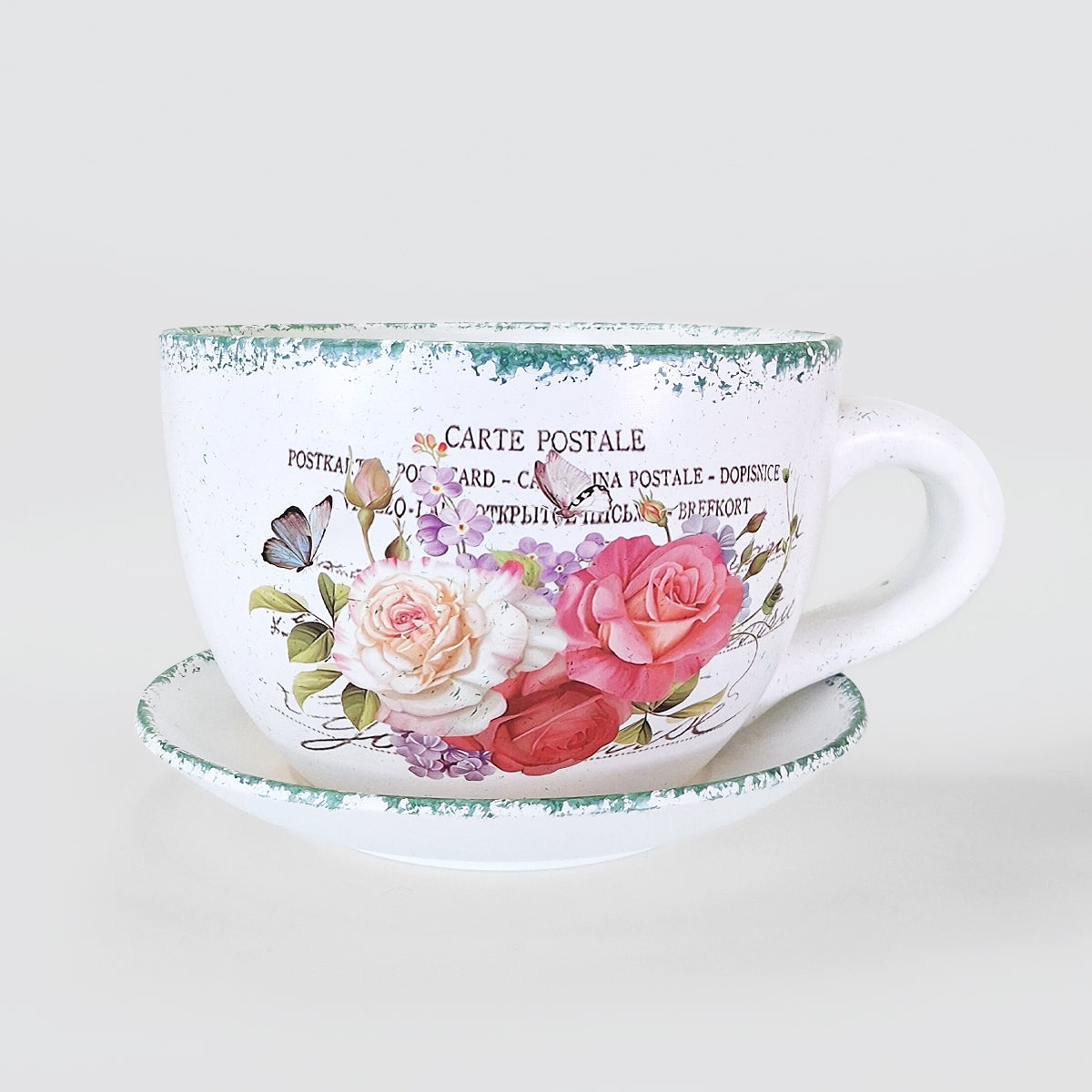 Tea Cup Planter - Rose Bouquet