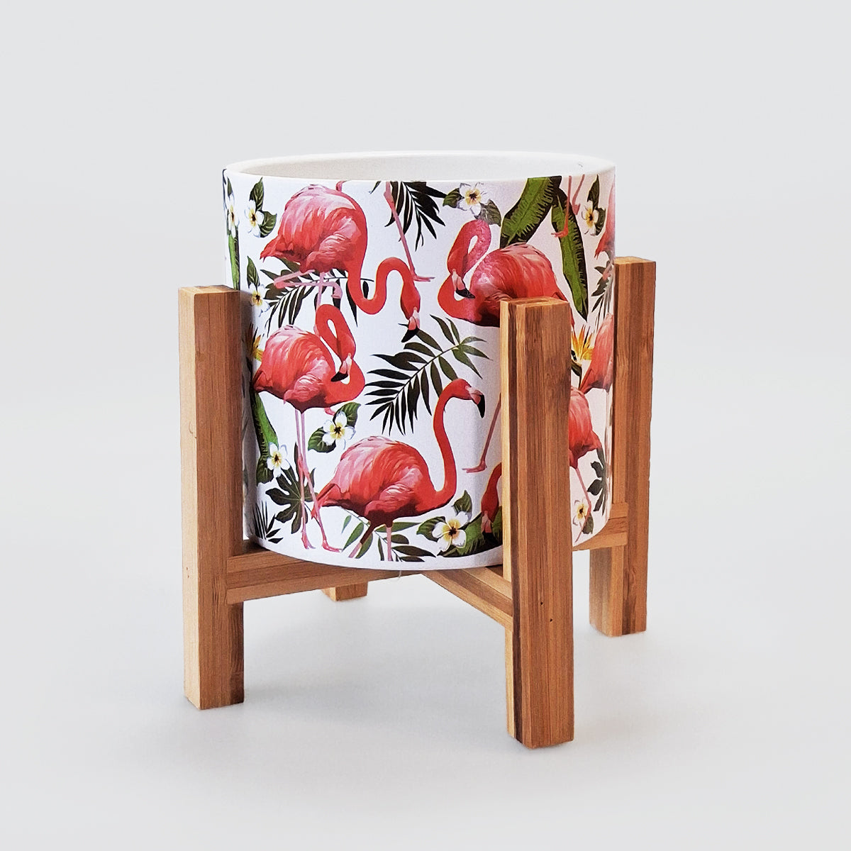 Planter Pot & Stand - Flamingo