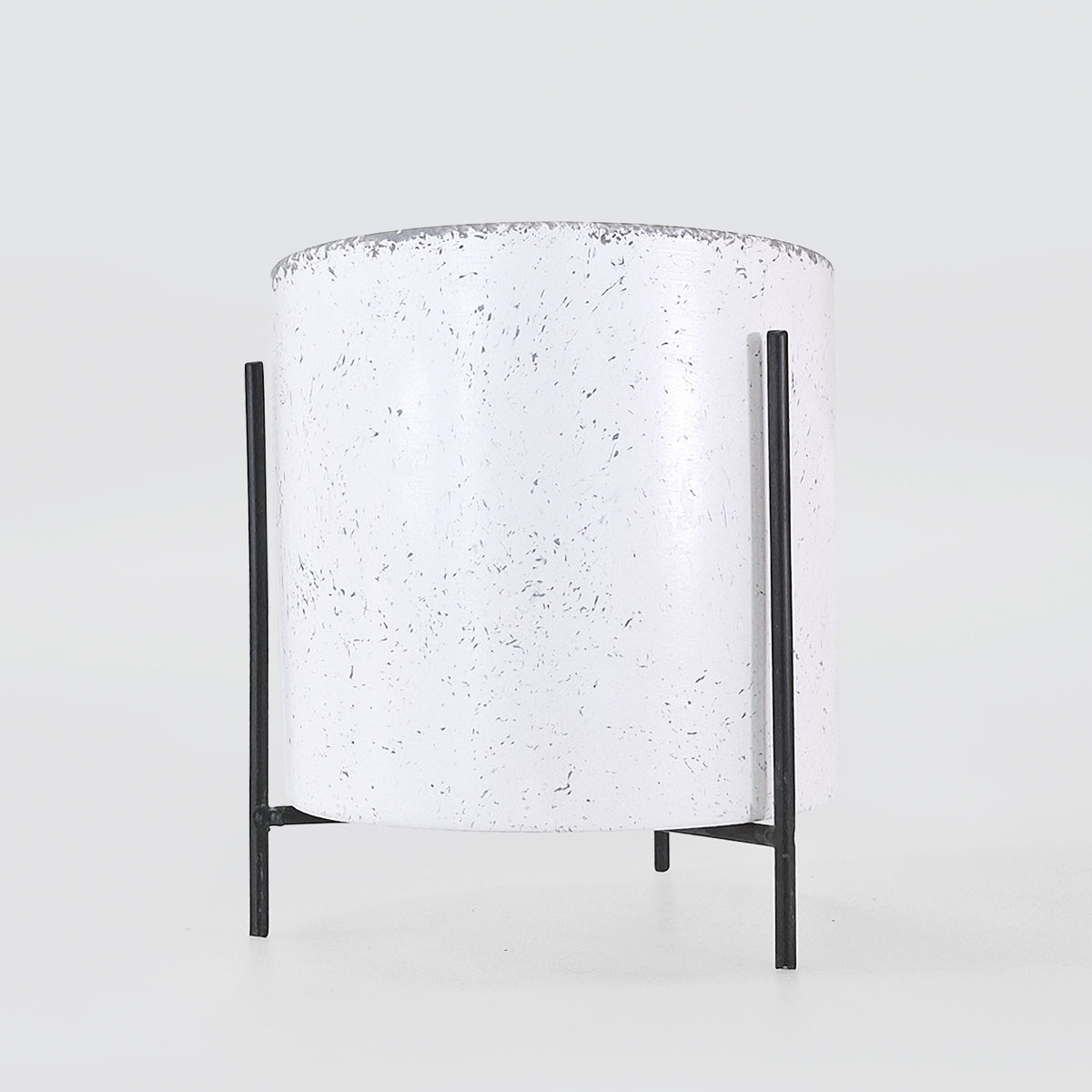 Planter Pot & Stand - Basket Of Flowers