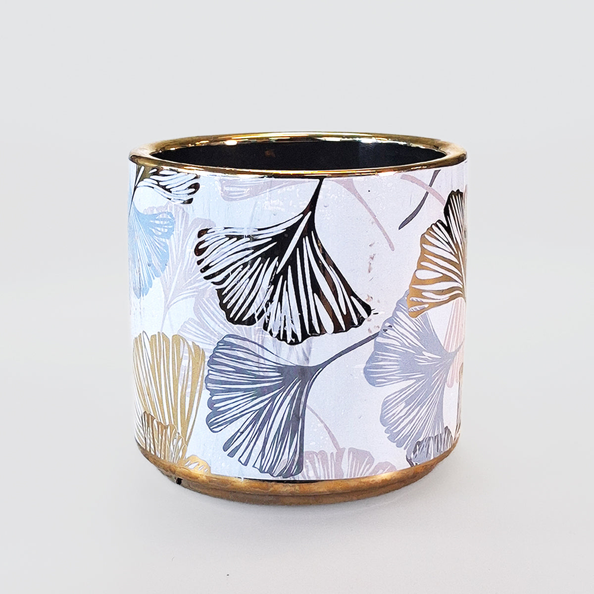Gold Accent Planter Pot - Ginkgo