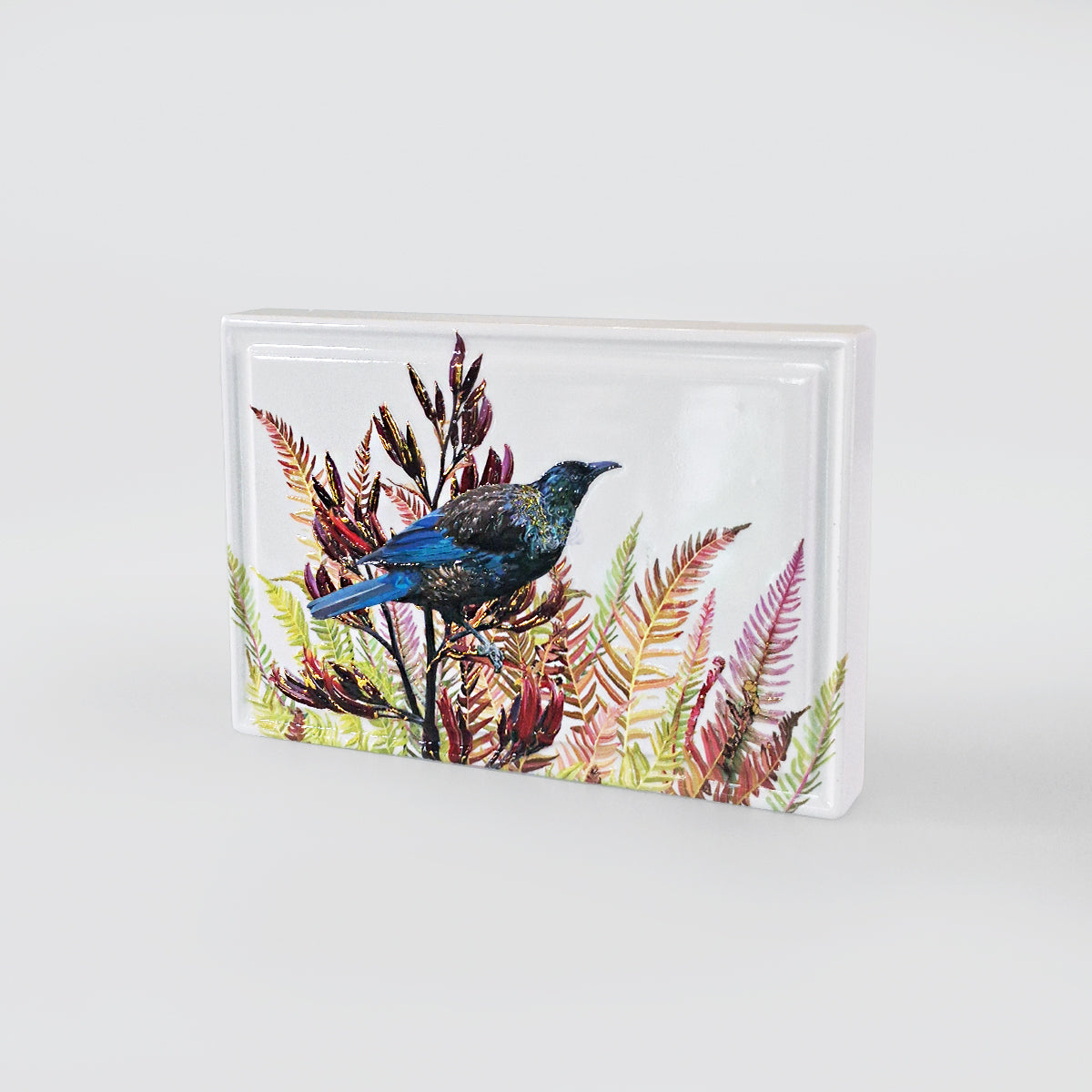 Ceramic Block - 'Tui & Flax'
