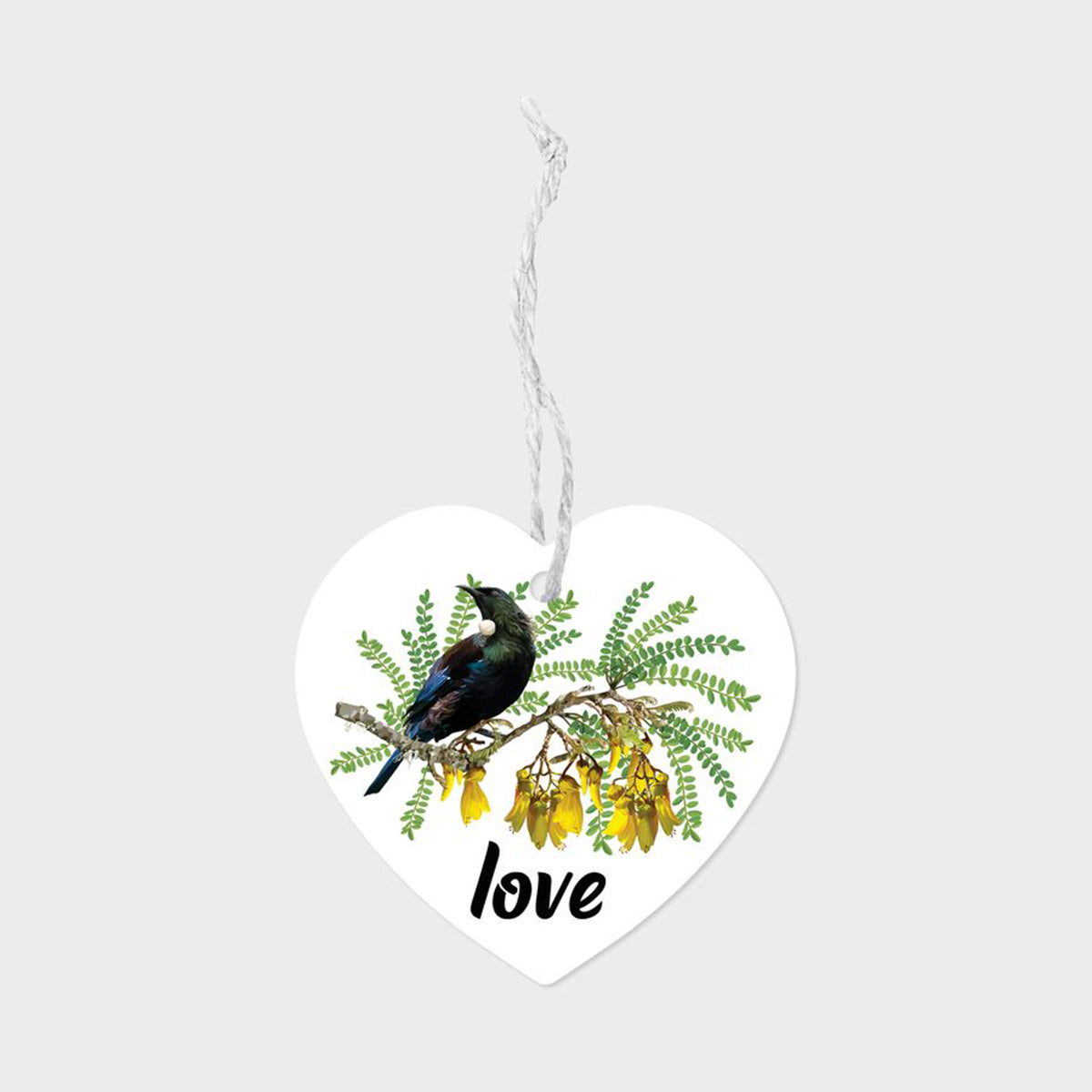 Ceramic Hanging Heart - 'Love' Tui