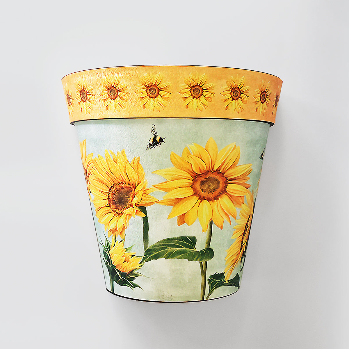 Zest Planter Wall Pot - Bees & Sunflowers