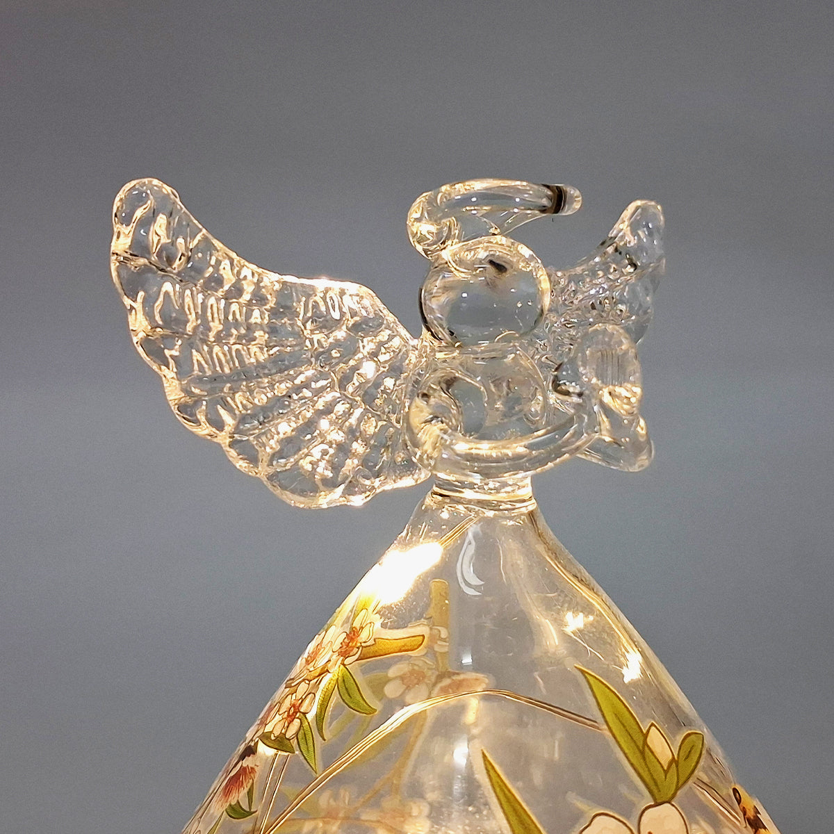 LED Christmas Angel Glass Decor