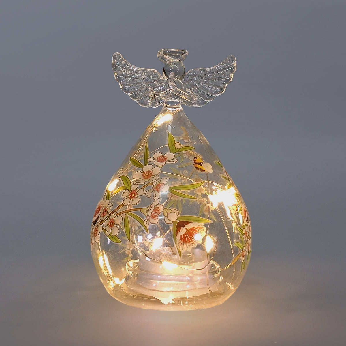 LED Christmas Angel Glass Decor