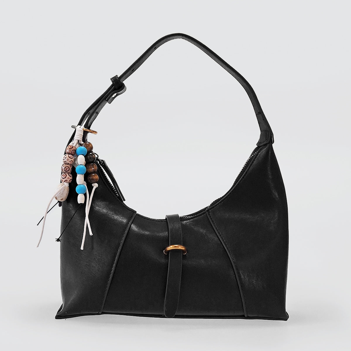 Shoulder Purse With Decorative Beads
