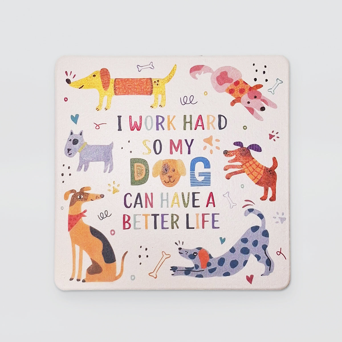 Wooden Coaster Set/4 - Dogs