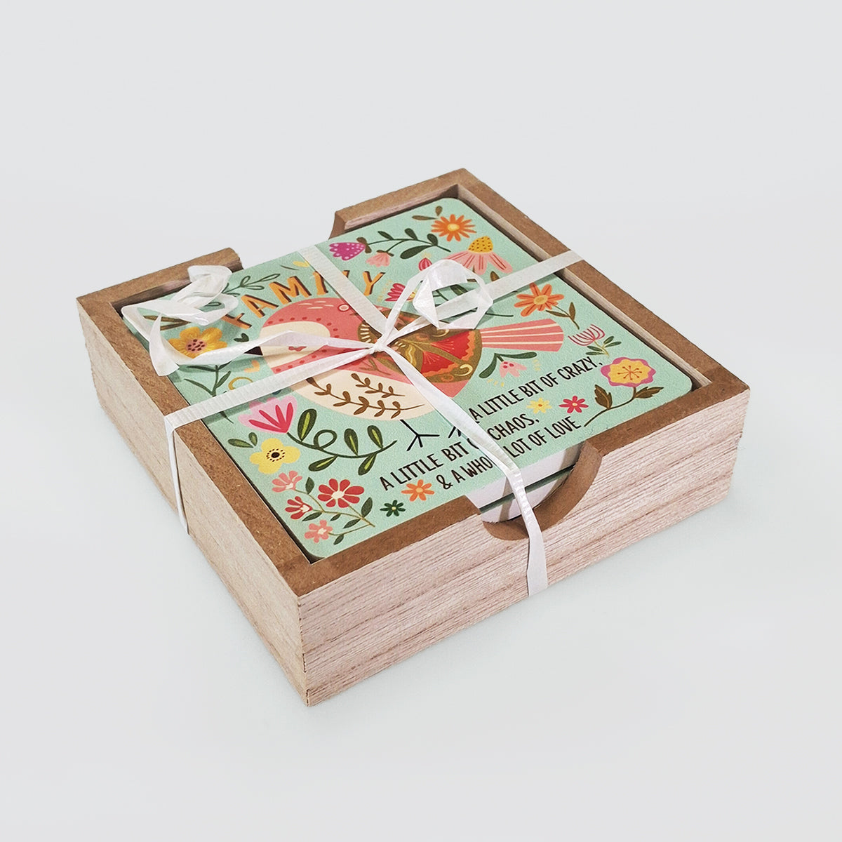 Wooden Coaster Set/4 - Birds