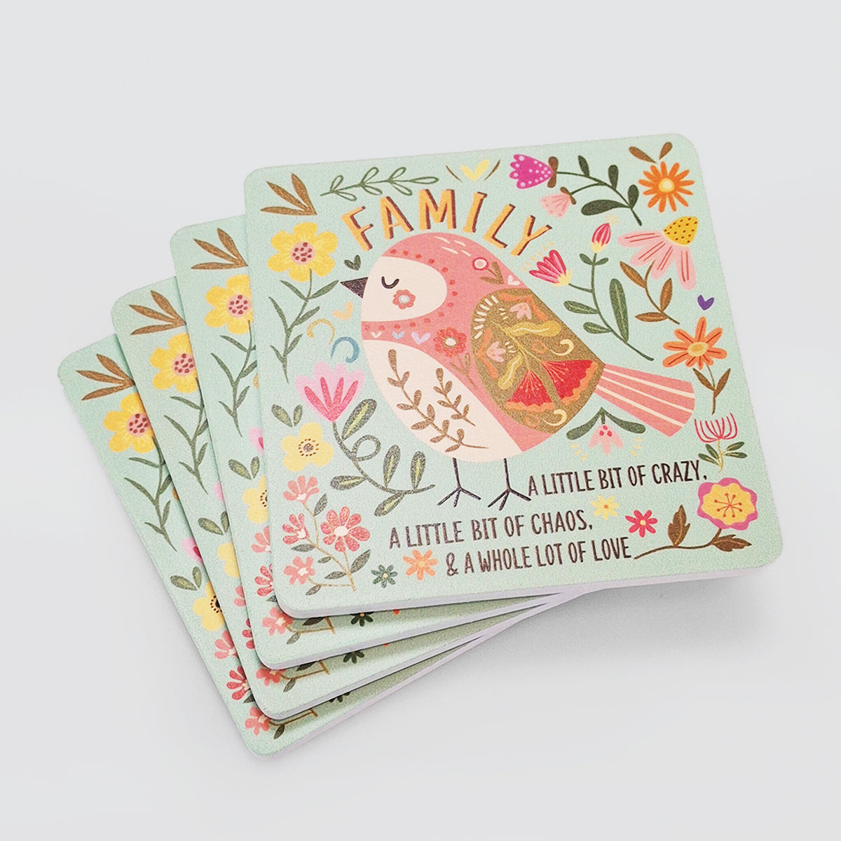 Wooden Coaster Set/4 - Birds