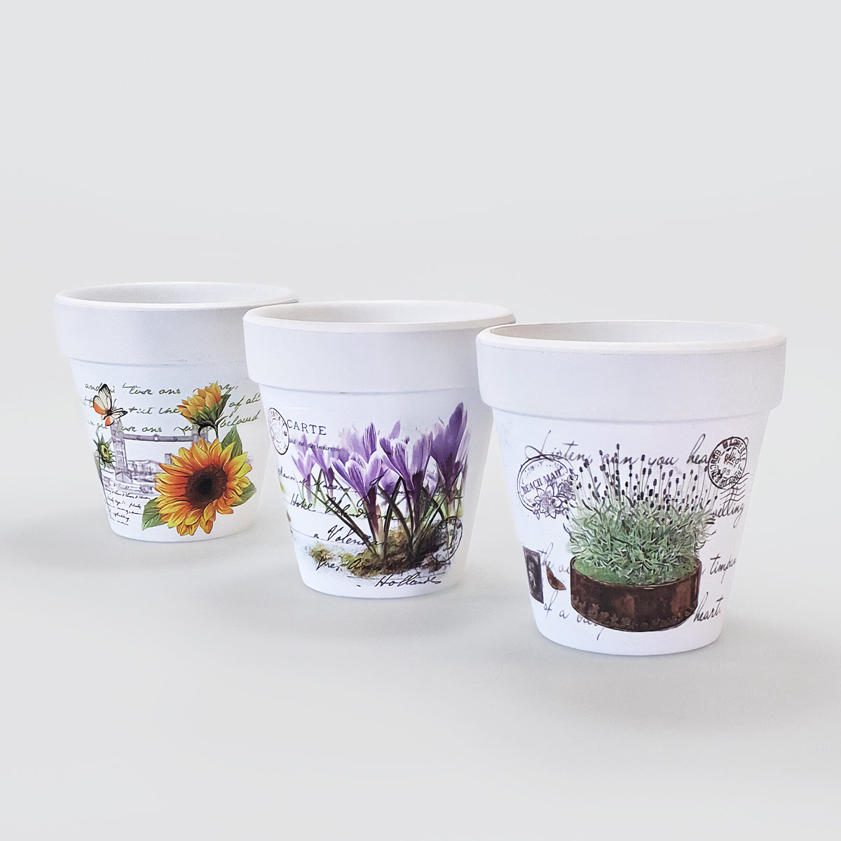 Three-Tier Planter Stand With Pots