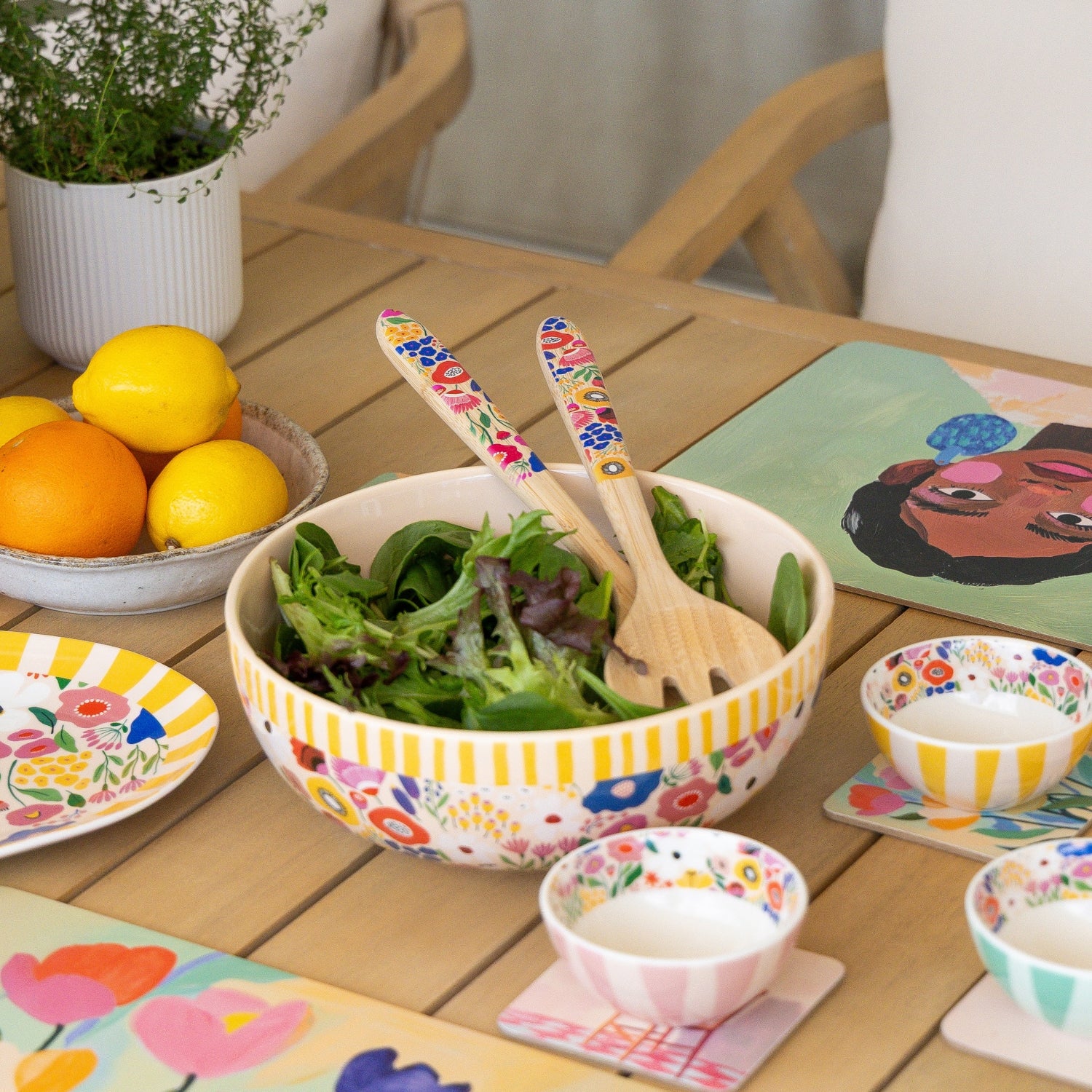 Billie - Bamboo Salad Server Set