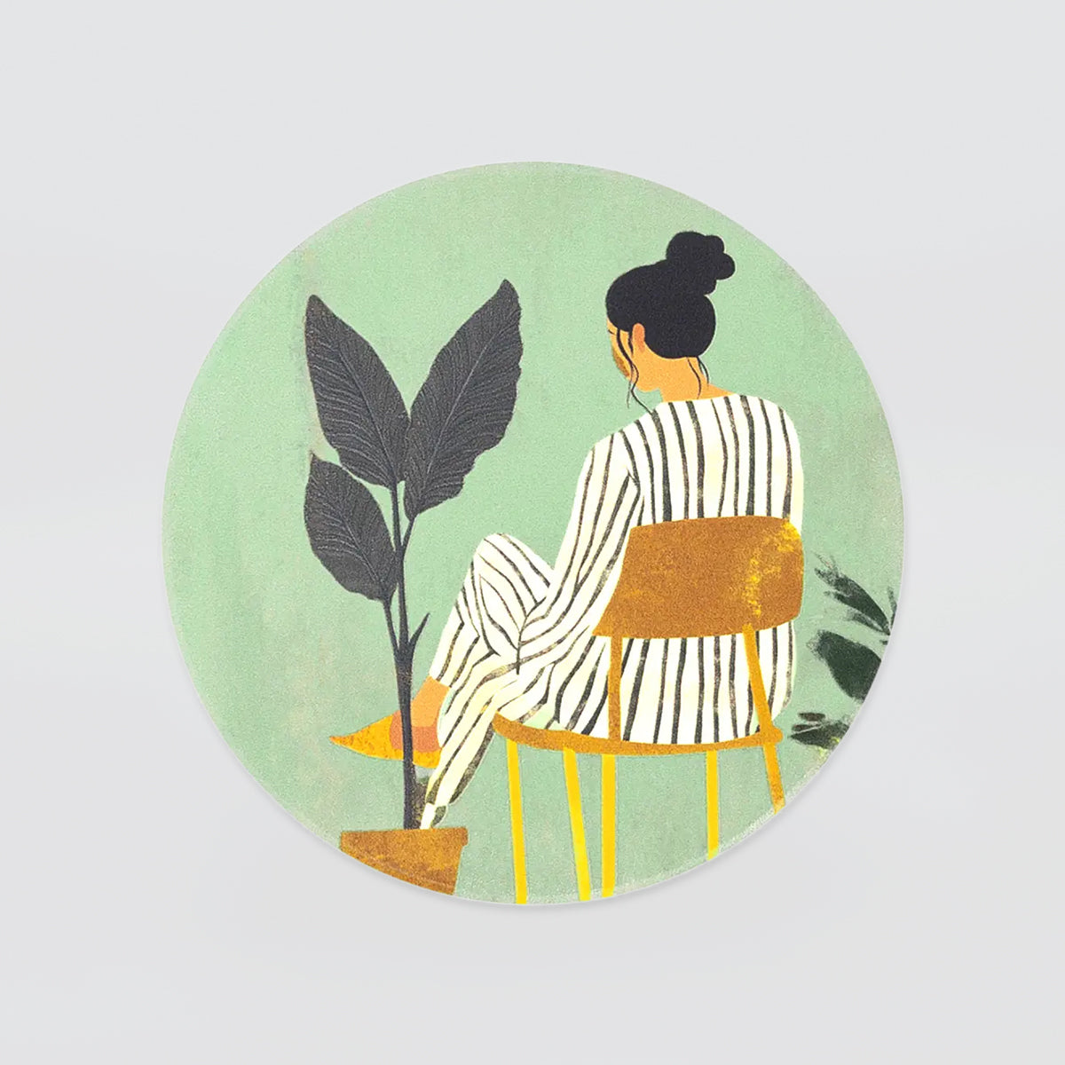 Billie - Ceramic Coaster - Lady On Chair