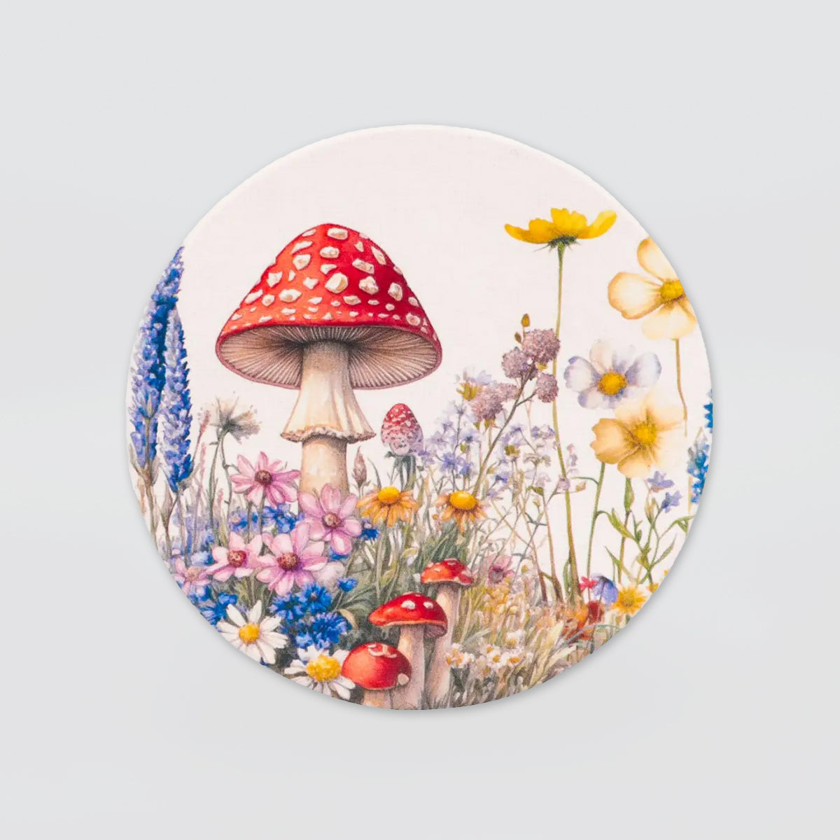 Cottage Grove Ceramic Coaster - Mushrooms