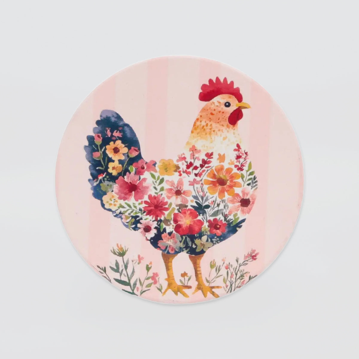 Cottage Grove - Ceramic Coaster - Hen
