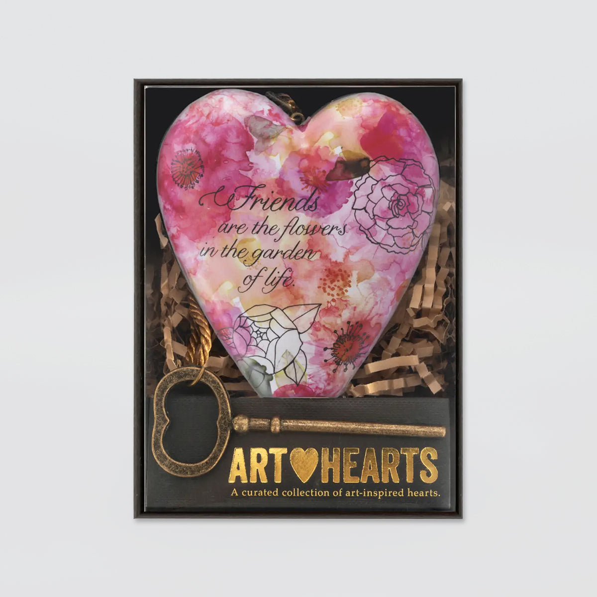 Demdaco Heart Art - Friends Are Flowers