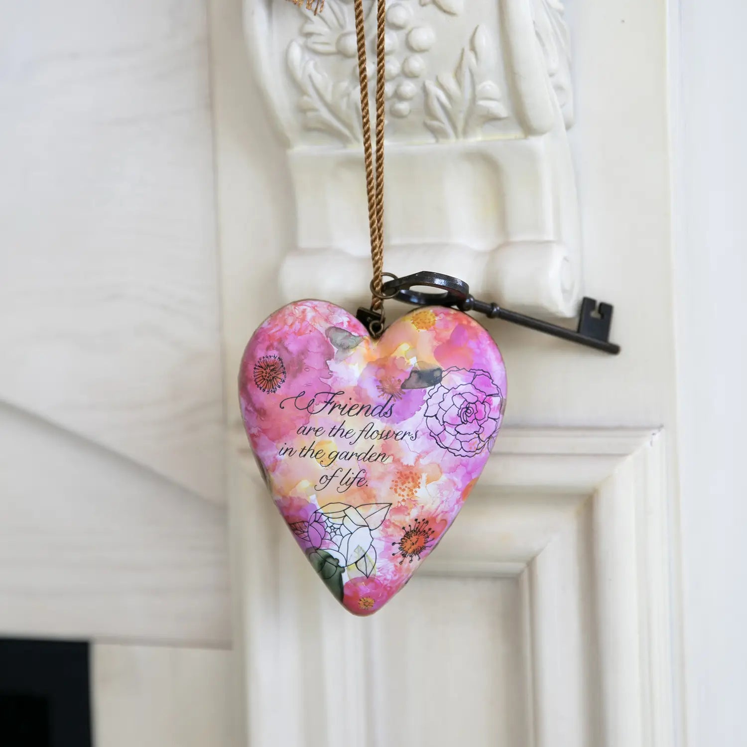 Demdaco Heart Art - Friends Are Flowers