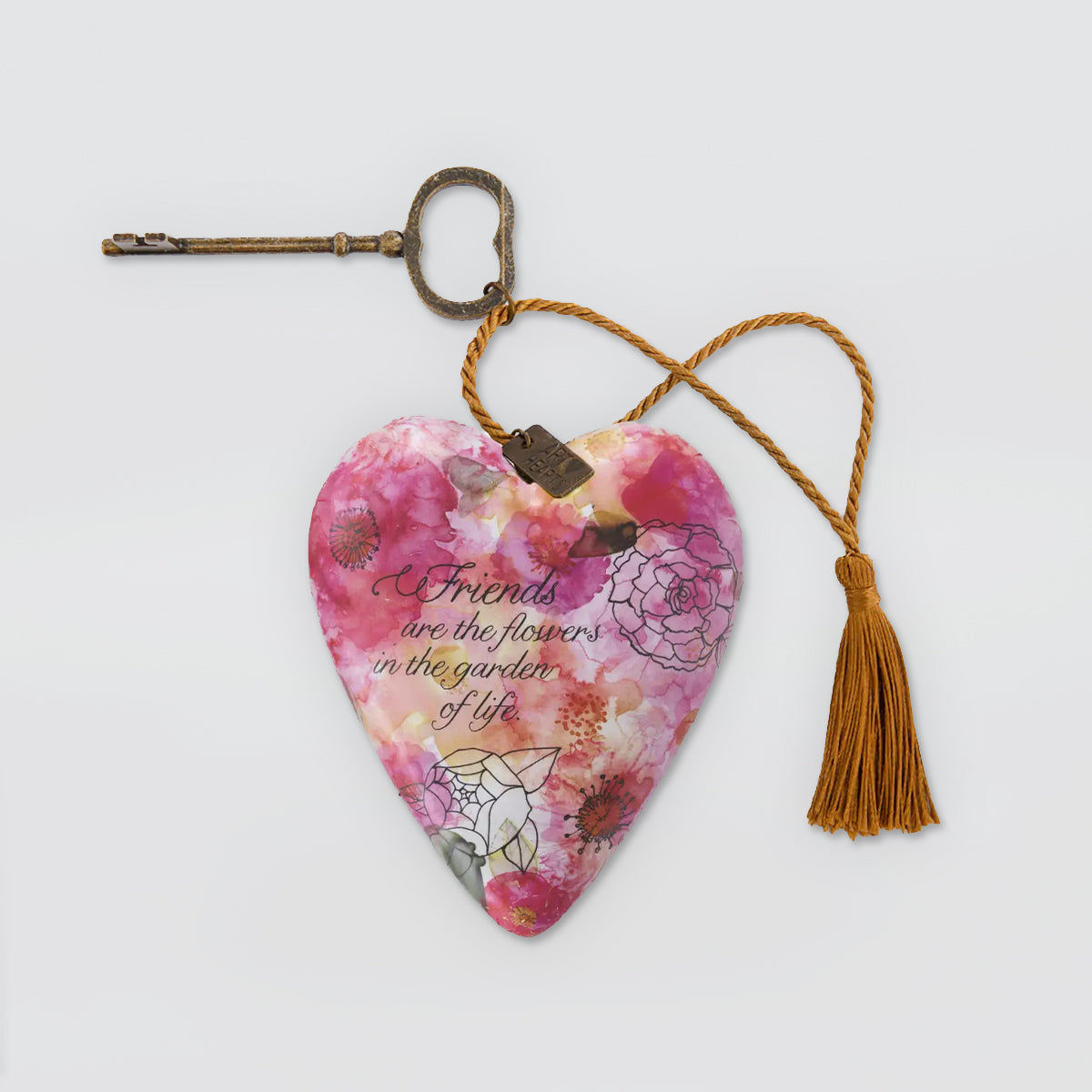 Demdaco Heart Art - Friends Are Flowers